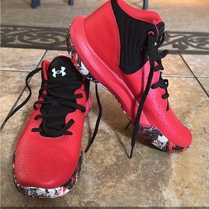 Under Armour Jet 21 basketball shoes unisex men’s 9 women’s 10.5 red &black